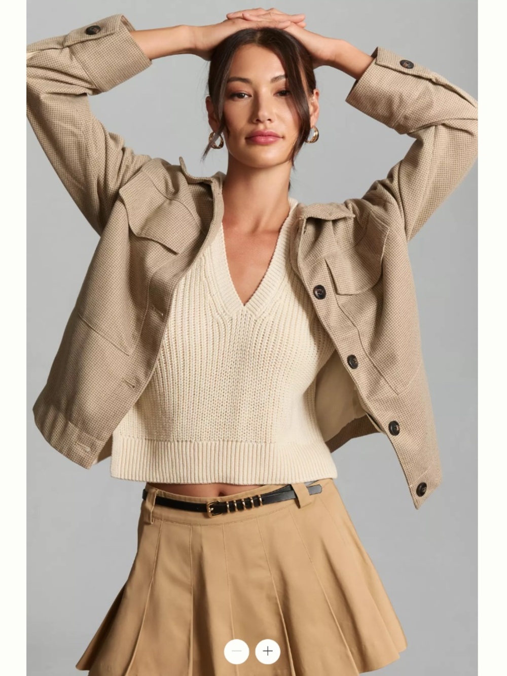 Anthropologie Maeve Knit Trucker Jacket